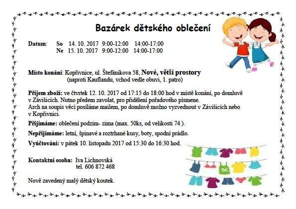 P O Z O R V Ý Z V A!!! Příborští rybáři uskuteční prodej kaprů pro Závišické občany a okolí v sobotu dne 14. října 2017. Živé kapry budou prodávat od 11 do 12 hod.