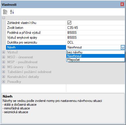 Základy obsluhy Panel vlastností (oblast G) V prvém sloupci tabulky vlastností se zpravidla nabízí výběrová roletka (1) nebo počítadlo (2), které se aktivuje při vstupu do daného pole levým