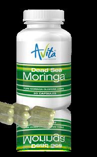 SLOŽENÍ: obsah 1 tobolky 100 % sušina z listů 310 mg Moringa Oleifera Dead Sea Moringa 100 % sušiny z listů moringy olejodárné (Moringa oleifera) stromu života.