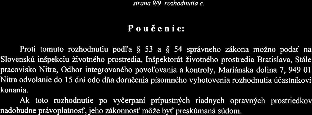 štátna strana 9/9 rozhodnutža Č.