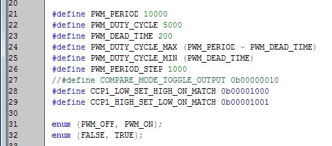 Příklad: Compare Unit generování PWM