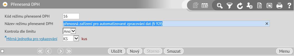 Storno dokladu u dodavatele uhrazeného před zavedením povinnosti přenesené DPH pro dané zboží Pokud se vytváří po zavedení povinnosti přenesení DP storno dokladu, který vznikl dříve za zboží