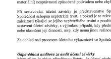 conformance with the Czech Accounting Methods.