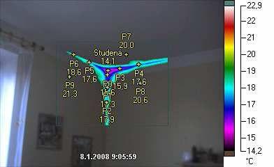 Termovizní diagnostikou budov jsme schopni zjistit: -Místa vykazující