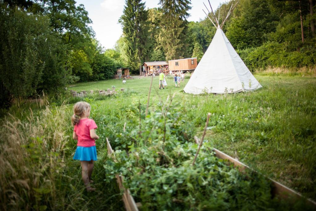 Obrázek č. 2: Lesní mateřská školka Sýkorka Zázemí školky Sýkorka se nachází na prostorné zahradě s protékajícím potůčkem a v bezprostřední blízkosti vzrostlého smíšeného lesa.