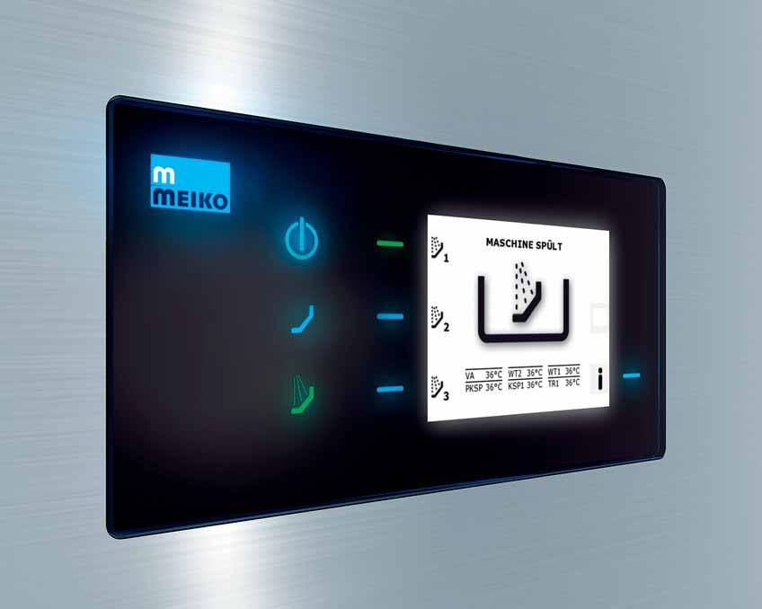 M-iQ OVLÁDÁNÍ Centrem mycího stroje M-iQ je řídící software BLUEVISION. Všechny procesy lze ovládat na skleněném dotykovém panelu CC-Touch.
