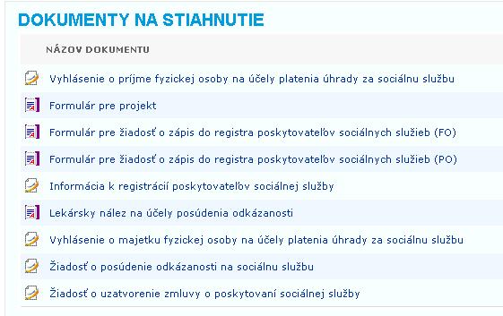 zamestnancov KSK, Obsah menu: Dokumenty 2.10.2013 2.