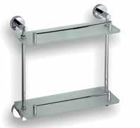 hrazdou Glass shelf with rail corner model Glasablage, Eckmodell Полочка стеклянная