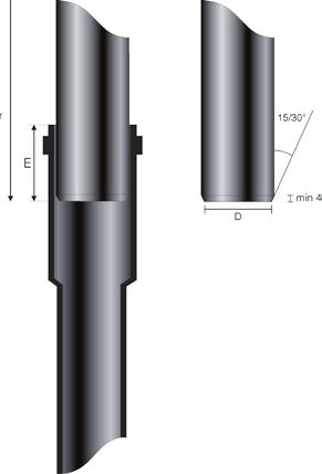 Kompenzační hrdla jsou používána u svislých svodů (soupaček). Max. vzdálenos mezi kompenzačními hrdly použiými na uvedeném svislém svodu je 6 m.