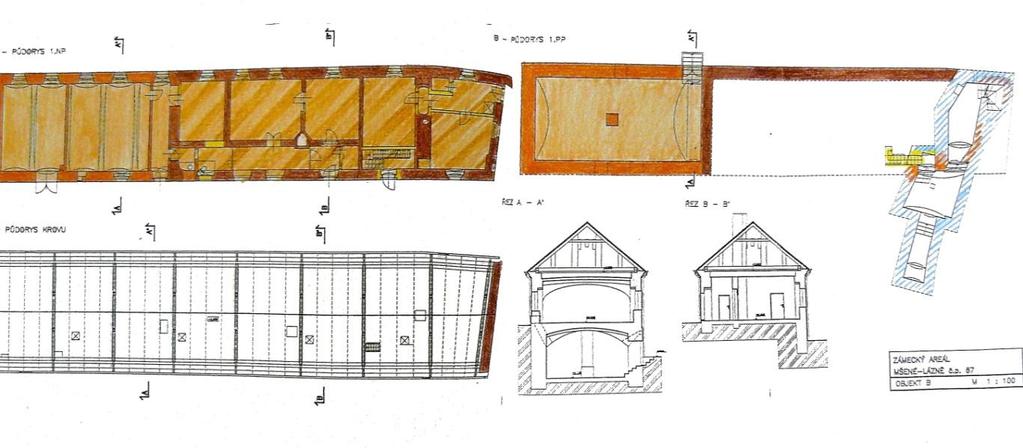 tříprostorový sklep, jenž náleží mnohem starší situaci (renesanční?), než je 18. století 92. Na obr.