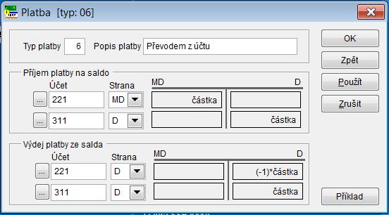 Typy plateb Definice typů plateb slouží k rozlišení, jakým způsobem byla platba od subjektu (nájemce, vlastníka či hospodáře) doručena.