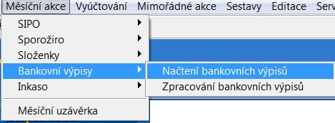 Načtení elektronického bankovního výpisu