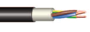 Celoplastový silový kabel 3x1,5, jmenovité napětí 0,6kV, max.