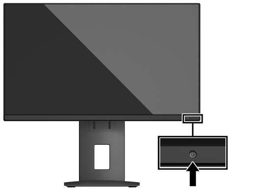 Zapnutí monitoru 1. Přepněte hlavní vypínač na zadní straně monitoru do polohy On (Zapnuto). 2. Počítač zapněte stiskem tlačítka napájení. 3. Monitor zapněte stiskem tlačítka napájení na přední části.