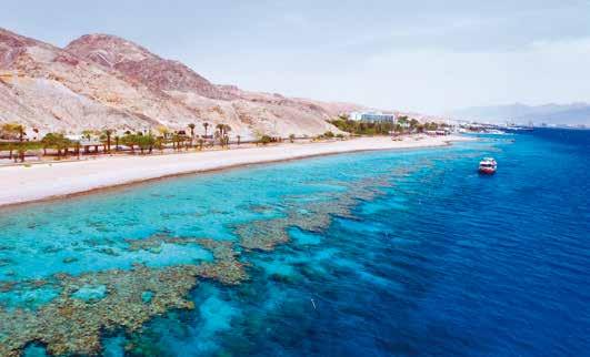 historické, kulturní památky, přírodní skvosty Mrtvé moře nejníže položené místo na Zemi korálové útesy a bohatý podmořský život Rudé moře nejčistší a nejteplejší na světě