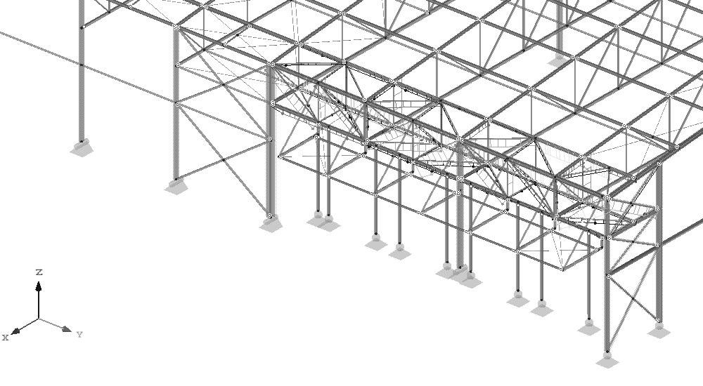 Příloha č : A - Varianty Strana č : [24] 3.3.18. Posudek 18: Průvlak nad vraty STEEL EC3 PŘ19 Posouzení Izometrie [-] 1.00 0.90 0.70 0.40 0.10 0.00 Max : 0.78 Min : 0.00 0.07 0.46 0.11 0.03 0.40 0.49 0.