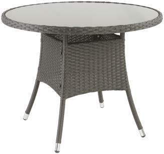 polštářů Zahradní stolek, umělý ratan / kovová