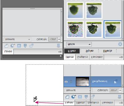 Panely a zásobníky Informace o panelech Práce s panely Panely v režimu Expert Použití hlavního panelu Použití zásobníku fotografií O panelech Panely jsou k dispozici v aplikaci Photoshop Elements i