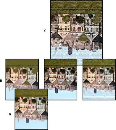 Můžete aplikovat následující kategorie filtrů: Korekce zkreslení fotoaparátu Slouží k opravě běžných chyb objektivu, jako je soudkovité nebo poduškovité zkreslení a vinětování.