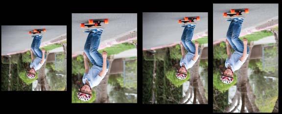 Vyberte nástroj oříznutí a aplikace Photoshop Elements automaticky nabídne čtyři kompozice Další informace o této funkci naleznete v tématu Návrhy pro automatické oříznutí.