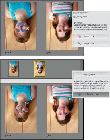Okno Sloučení fotografií tváří Sloučení expozice fotografií Na začátek stránky Video o funkcích slučování fotografií najdete na adrese www.adobe.com/go/lrvid2342_pse9_cz.