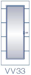 1 Prosklené dveře s čiirým kaleným sklem kombinovatelné s designem linek 20% z 197 základu 30% z 209,5 základu 40% z 209,5