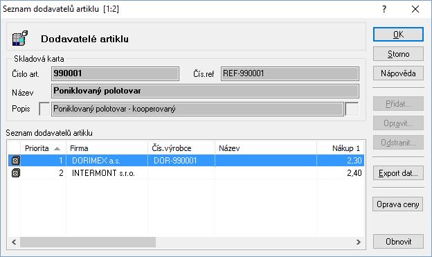 Typy převodu dokončené výroby Jak už bylo výše popsáno, jde o velice důležitý katalog potřebný pro provedení převodu dokončené výroby. Proto je důležité zde údaje popsat.