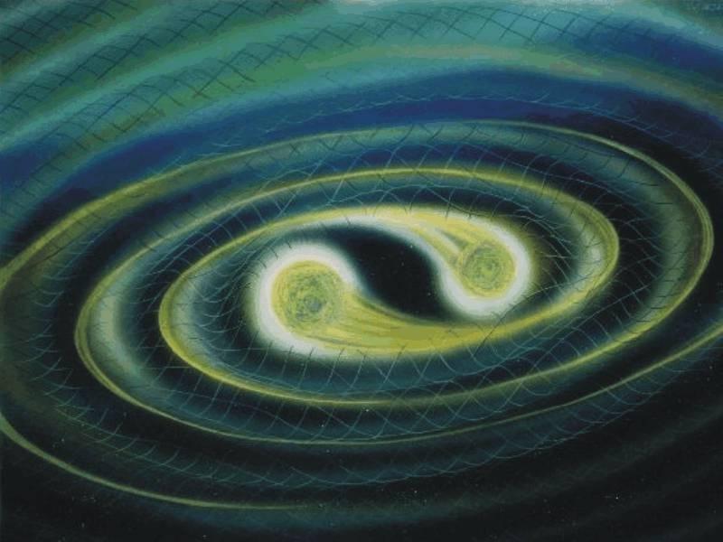 Gravitační vlny vistický Dopplerův jev, červený gravitační posuv, dilataci času způsobenou vzájemným oběhem a stáčení světelných paprsků.