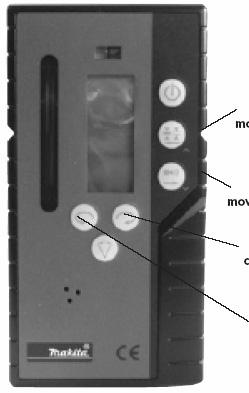 Detektor 2 Pohnout paprskem nahoru 3 Pohnout paprskem dol 4 Zm na osy 5 Uložení dat NAPÁJENÍ Instalace alkalických baterií 1.