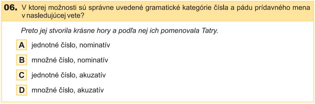 Aplikovať/faktické poznatky Práca so súvislým umeleckým textom.