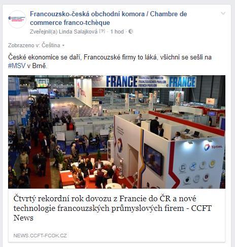 cz/fr/ Aktuality vystavovatelů na Francouzském pavilonu na MSV / Actualités des exposants au Pavillon France au salon MSV Čtvrtý rekordní rok dovozu z Francie do ČR a nové technologie francouzských