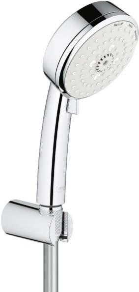 grohe.cz 27 573 002 Ruční sprcha 100 4 režimy proudu: GROHE Rain O 2, Rain, Massage, Jet 27 575 002 s 9.5 l/min.