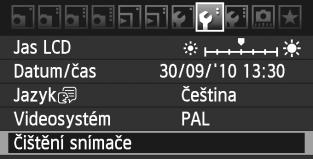 f Automaticé čištění snímače Kdyoli přesunete vypínač napájení do polohy <1> nebo <2>, ativuje se samočisticí jednota senzoru, terá automaticy setřese prach z přední části snímače.