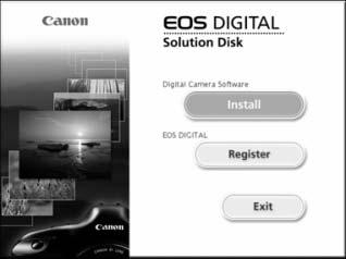 Úvodní p íru a softwaru Instalace softwaru Kompatibilní opera ní systémy MAC OS X 10.4-10.6 1 Zontrolujte, zda po íta i není p ipojen fotoaparát. 2 Vložte dis CD-ROM EOS DIGITAL Solution Dis.