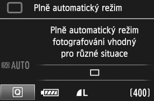 Osvětlení panelu LCD zapnete (9)/ vypnete stisnutím tlačíta <U>. Úplným stisnutím tlačíta spouště během dlouhé expozice vypnete osvětlení panelu LCD.