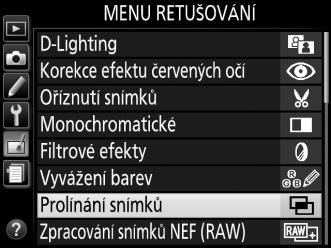 Chcete-li vytvořit kopii snímku ve formátu NEF (RAW), vyberte kvalitu obrazu NEF (RAW).