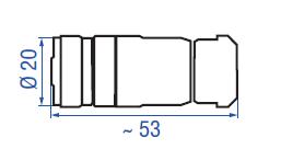 max. 1 Nm Konektory 4) 5) 5ti-pólový M12 5ti-pólový M12 úhlový 6ti-pólový M16 6ti-pólový M16 úhlový Objednací číslo: 370 677