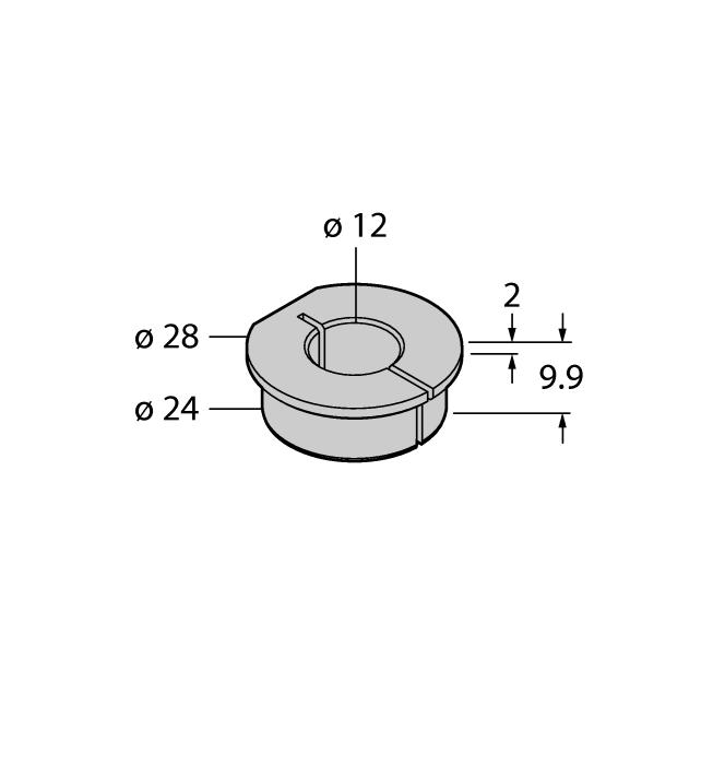 Nerezová redukce pro hřídel Ø 12 mm RA4-EQR24 1593023 Nerezová redukce pro hřídel Ø 10 mm 4 / 6 Hans Turck GmbH & Co.