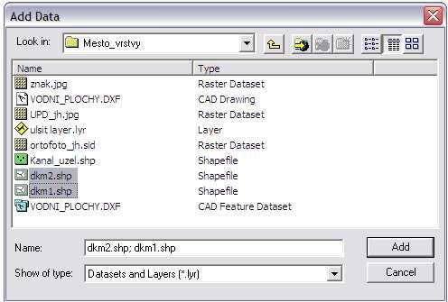 Hydroinformatika I Modul 4 Hlavní menu Panely nástroj (Toolbars) Seznam datových vrstev (Table of Contens) Obr. 3.