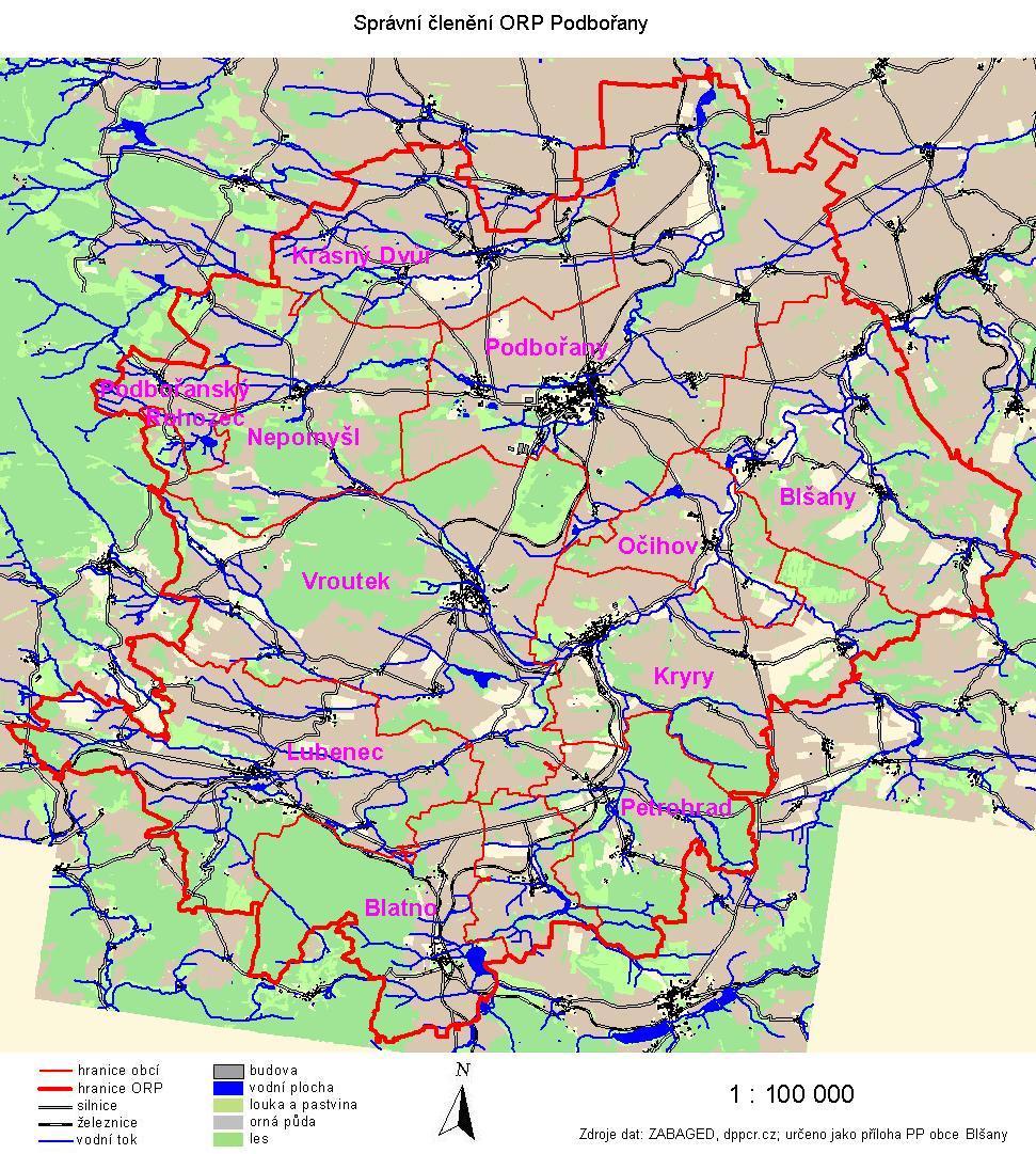 5 Grafická část 5.1 Mapové podklady 5.1.1 Mapa zájmového území 5.