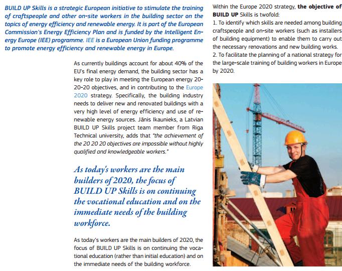 BUILD UP SKILLS INITIATIVE This projects