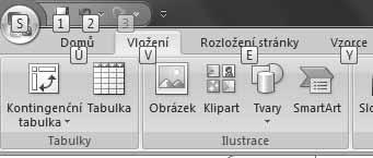 38 Pracovní prostředí pás karet, skupiny příkazů 2. Klepněte na tlačítko Možnosti aplikace Excel ve spodní části dialogového okna. 3. Klepněte na položku Oblíbené. 4.