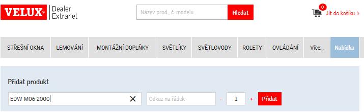 Rychlá objednávka náhradních dílů a nestandardních produktů Pro objednání náhradních dílů, lemování pro okna předchozí generace a nestandardních produktů, které nelze vybrat pomocí vyhledávacího pole