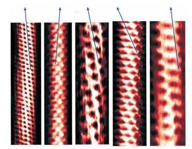 The end caps of a nanotube are one of a half bucky ball and the repeating axial hexagonal patterns are graphite structures; however, the electrical properties of nanotubes are dependent on the