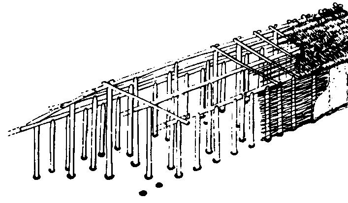 Prehistorické a antické konstrukce dřevo, kámen 3000-1000 b.c. Mezopotámie (dřevo) 1200 b.