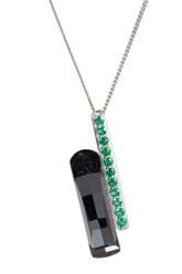 CRYSTAL PATH 6022 40* Chrome Pendant Ag 925/Rh S: 30 x 9 mm, L: 45 cm S: 1.