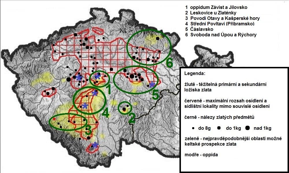 Přílohy Příloha 1: Oblasti možné těžby zlata ve