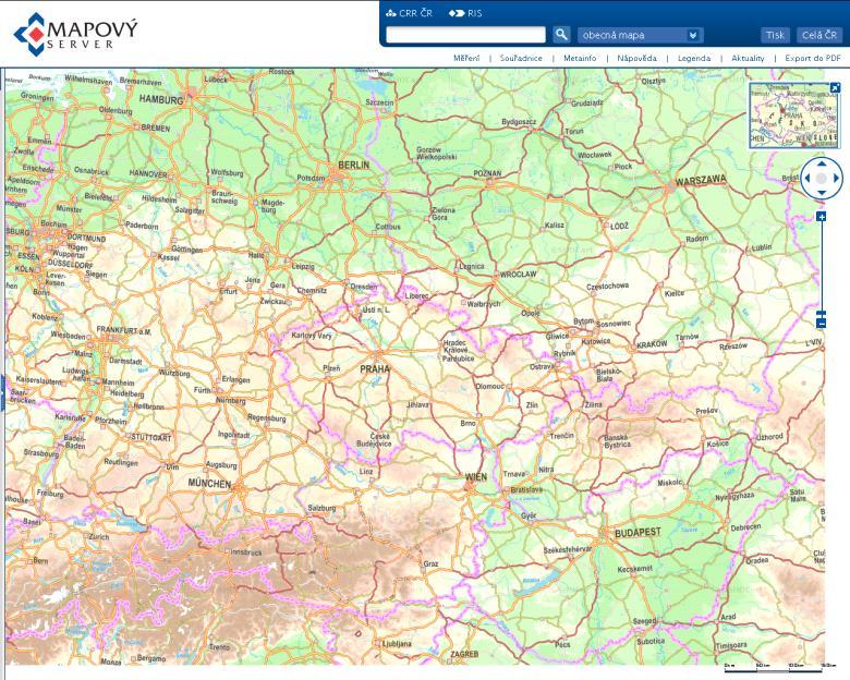 RIS a Mapový Server volně přístupné aplikace na internetu již od roku 2001 Regionální informační servis samostatný systém pro každý kraj (vyjma Prahy) v jednotné struktuře www.risy.