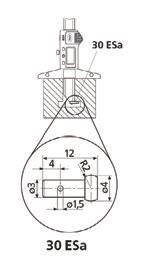 1,5 mm (u měřicí kolejnice 8 x 3 mm) Ø měřicího hrotu: 2,0 mm (u měřicí kolejnice 12 x 4 mm) 31321 - Přesnost podle DIN 862 - S rovnou, zkosenou měřicí tyčí 31326 - Přesnost podle DIN 862 -