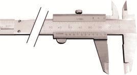posuvné měřidlo - Čtení 0,05 mm a 1/128 palců - Zadní strana se závitovou tabulkou - Dodání v pouzdře Pro vnější, vnitřní, hloubkové-měření a měření odstupu nebo svazku.